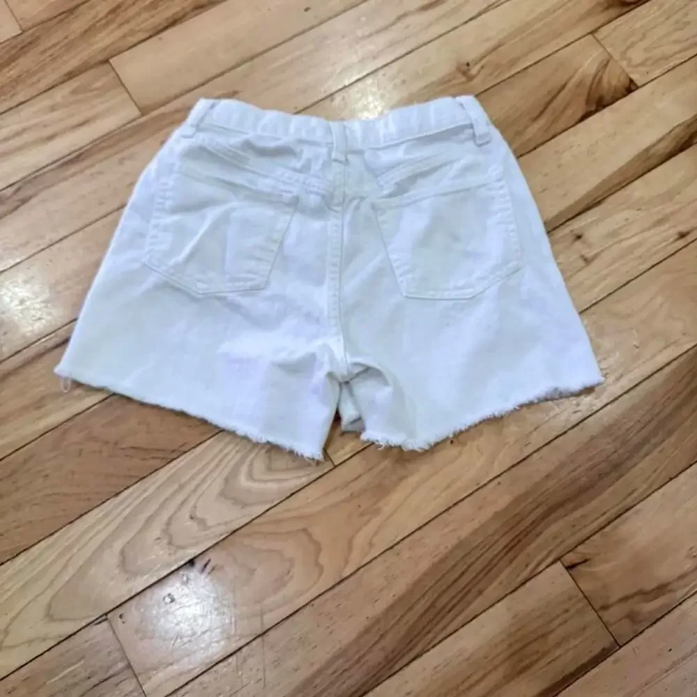 Old Navy Kids High-Rise Adjustable Waist White Denim Shorts
